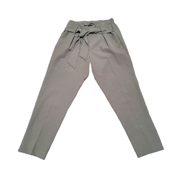 Taupe High Waist Pants With Belt M - Picture 1 of 4